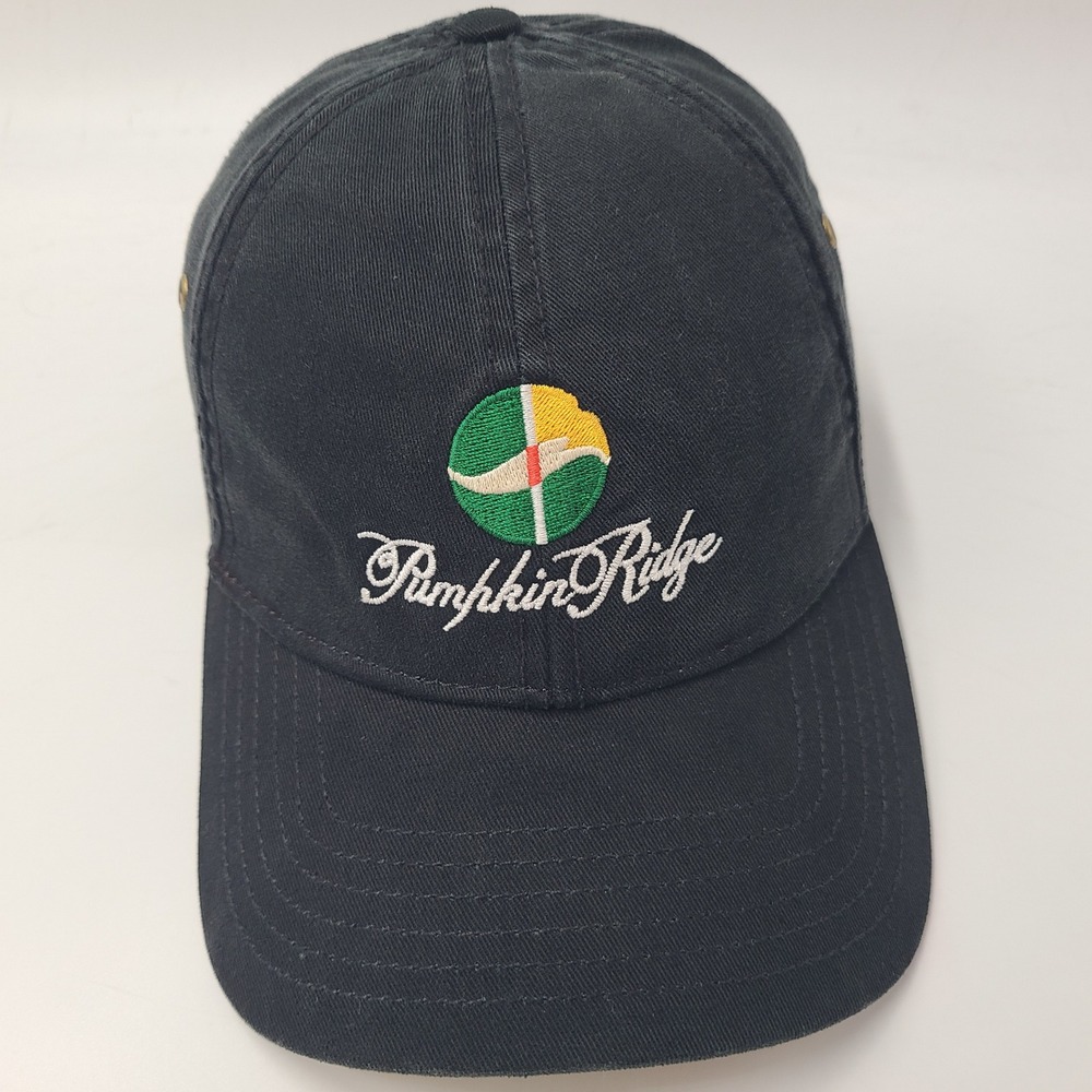 Pumpkin Ridge Golf Club Hat Strapback Black North Plains Oregon Course Logo Men
